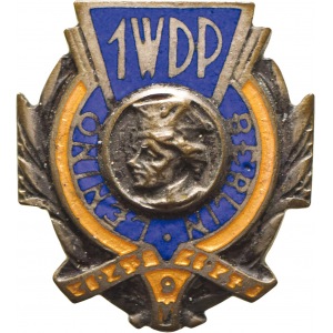odznaka, 1 Dywizja Piechoty + miniaturka, bez kontry