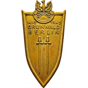 zestaw 3 szt. odznak, grunwaldzka (2 szt.), miniaturka 1WDP im. Tadeusza Kościuszki
