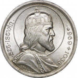 zestaw 3 monet: 5 pengo 1938, 1 korona (2 szt.) 1896 KB