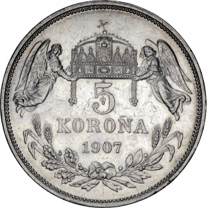 5 koron 1907 KB, Kremnica