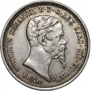 Sardynia 50 centissimi 1860 M