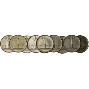 Zestaw 10 monet: 10 zł 1966, Kolumna Zygmunta - mała kolumna