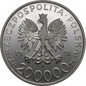 Próba NIKIEL 200.000 złotych 1991 Gen. Leopold Okulicki Niedźwiadek