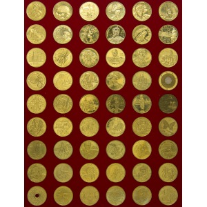 Zestaw 54 monet 2 złote z lat 1996-2003 od Zygmunta II Augusta do 150-lecia przemysłu naftowego