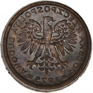 Destrukt, wizerunek orła (w negatywie) jak na monecie 2 zł 1975