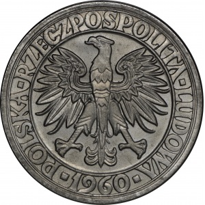 Próba NIKIEL 100 złotych 1960 Mieszko i Dąbrówka - głowy w lewo
