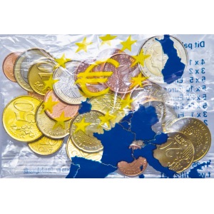zestaw startowy monet euro i eurocentów z 1999-2001 roku: 2x2 €, 3x1€, 5x50 centów, 5x20 centów, 5x10 centów, 5x5 centów, 3x2 centy, 4x1 cent
