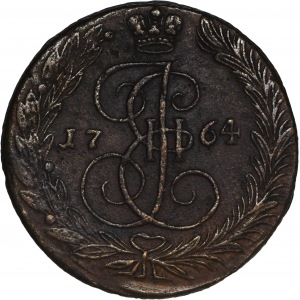 Katarzyna II Wielka, 5 kopiejek 1764 EM, Jekaterynburg