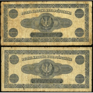 zestaw dwóch takich samych banknotów: 100 000 marek, 30 sierpnia 1923