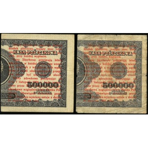 zestaw dwóch takich samych banknotów: 1 grosz, 28 kwietnia 1924, połówka lewa