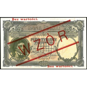 5000 złotych, (nie wprowadzony do obiegu) WZÓR