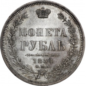Mikołaj I, Rubel 1854 CПБ, Sankt Petersburg