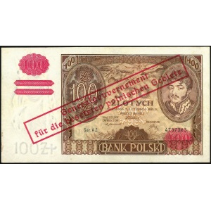100 złotych, 2 czerwca 1932, z nadrukiem niemieckim
