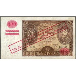 100 złotych, 9 listopada 1934, z nadrukiem niemieckim