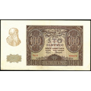 100 złoty, 1 marca 1940