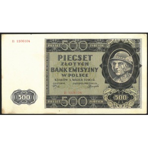 500 złotych, 1 marca 1940