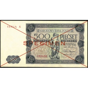 500 złotych, 15 lipca 1947, SPECIMEN