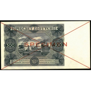 500 złotych, 15 lipca 1947, SPECIMEN