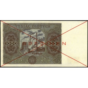 1000 złotych, 15 lipca 1947 (SPECIMEN)