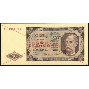 10 złotych, 1 lipca 1948, SPECIMEN