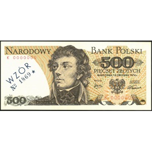 500 złotych, 16 grudnia 1974, WZÓR