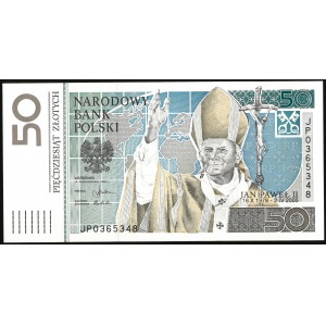 Banknot kolekcjonerski 50 złotych, 16 X 1978 - 2 IV Jan Paweł II, w oryginalnym folderze