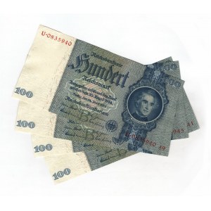 Germany - Third Reich 4 x 100 Reichsmark 1935