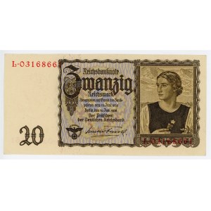 Germany - Third Reich 20 Reichsmark 1939