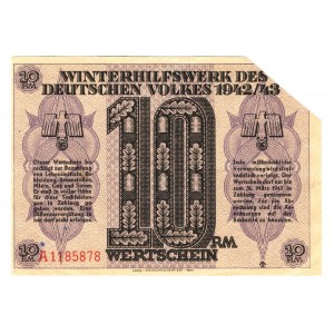 Germany - Third Reich Winterhelp 10 Reichsmark 1942 - 1943