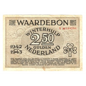 Germany - Third Reich Nederland Winterhelp 2,5 Gulden 1942 - 1943 Gray Color