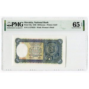 Slovakia 100 Korun 1940 PMG 65 EPQ