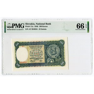 Slovakia 100 Korun 1940 PMG 66 EPQ