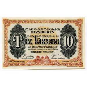 Austria Nezsider POW Camp WWI 10 Kronen / 10 Korona 1916 Lagergeld