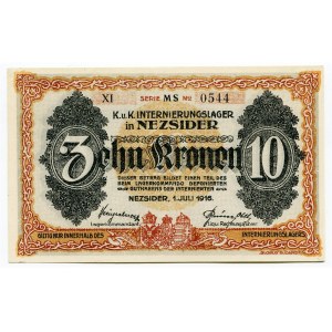 Austria Nezsider POW Camp WWI 10 Kronen / 10 Korona 1916 Lagergeld