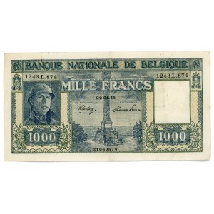 Belgium 1000 Francs 1945