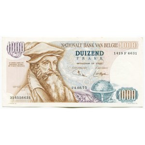 Belgium 1000 Francs 1975