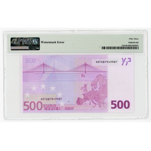 European Union Germany 500 Euro 2002 PMG 53 Error Banknote