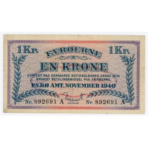 Faroe Islands 1 Krona 1940