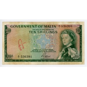 Malta 10 Shillings 1963 (ND)