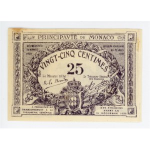 Monaco 25 Centimes 1920