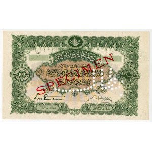 Turkey 100 Livres 1908 Specimen