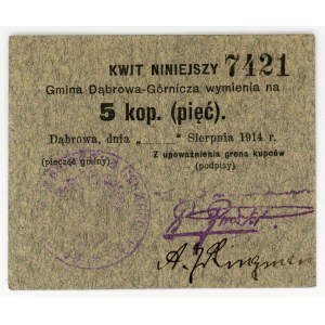 Poland Dabrowa-Gornicza 5 Kop 1914