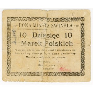Poland Zwiahel 10 Marek 1919