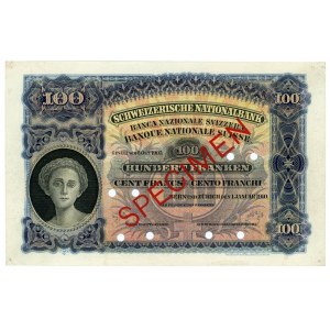 Switzerland 100 Francs 1910 Specimen