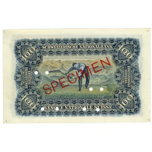 Switzerland 100 Francs 1910 Specimen