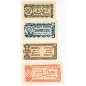 Yugoslavia Lot of 4 Banknotes 1944