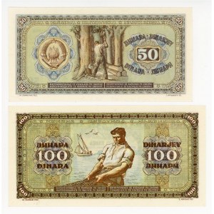 Yugoslavia 50 & 100 Dinara 1946