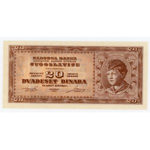 Yugoslavia 20 Dinara 1950 Not Issued