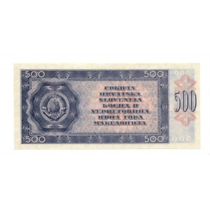 Yugoslavia 500 Dinara 1950 Not Issued