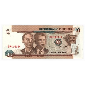 Philippines 10 Piso 1998 Fancy Number